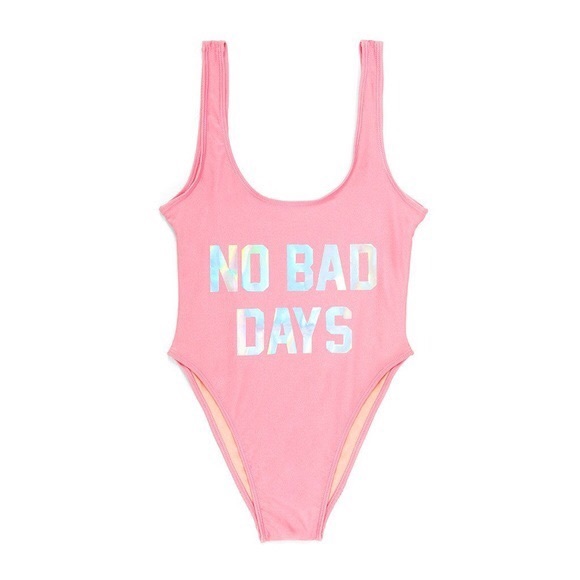 PINK ONE-PIECE SWIMSUIT| NO BAD DAYS - Picture 2 of 6